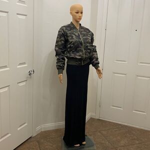 Iris Los Angeles Medium Combat Black Brown Green Pink Lined Womans Bomber Jacket